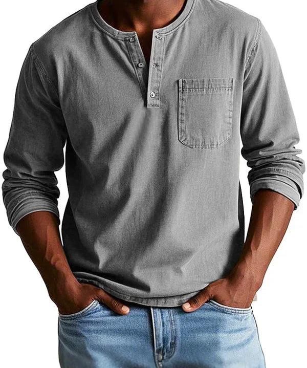Ανδρικό Μακρυμάνικο Henley