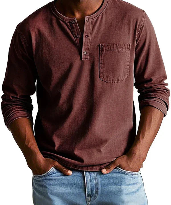 Ανδρικό Μακρυμάνικο Henley