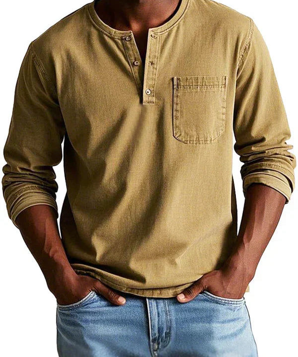 Ανδρικό Μακρυμάνικο Henley