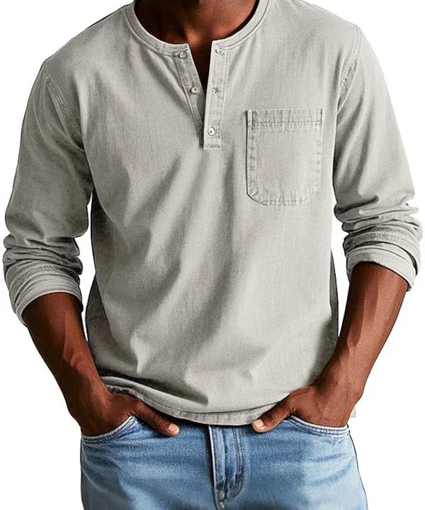 Ανδρικό Μακρυμάνικο Henley