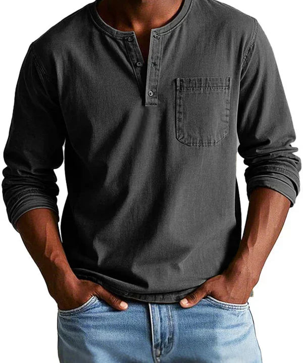 Ανδρικό Μακρυμάνικο Henley