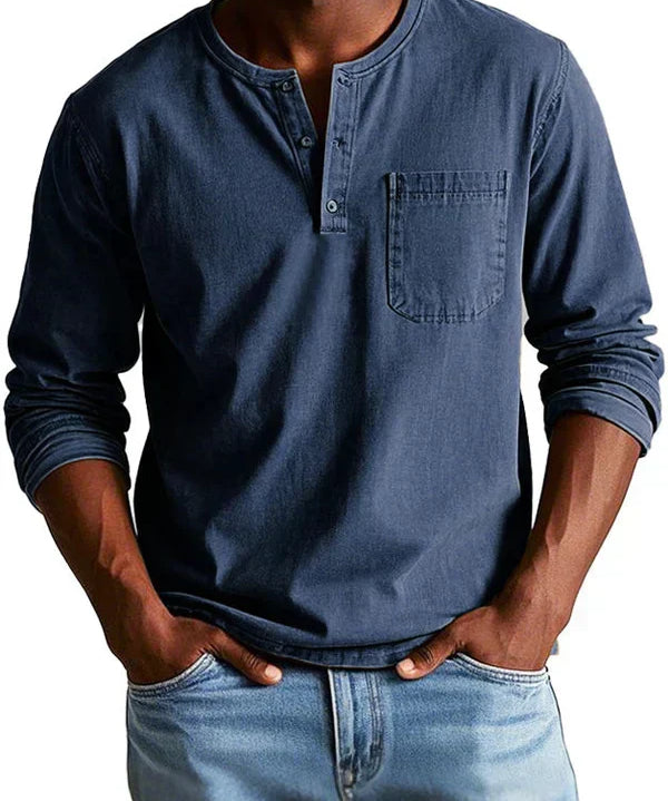Ανδρικό Μακρυμάνικο Henley