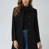 Γυναικείο Χειμερινό Trench Coat Μονόστρωτου Κουμπώματος