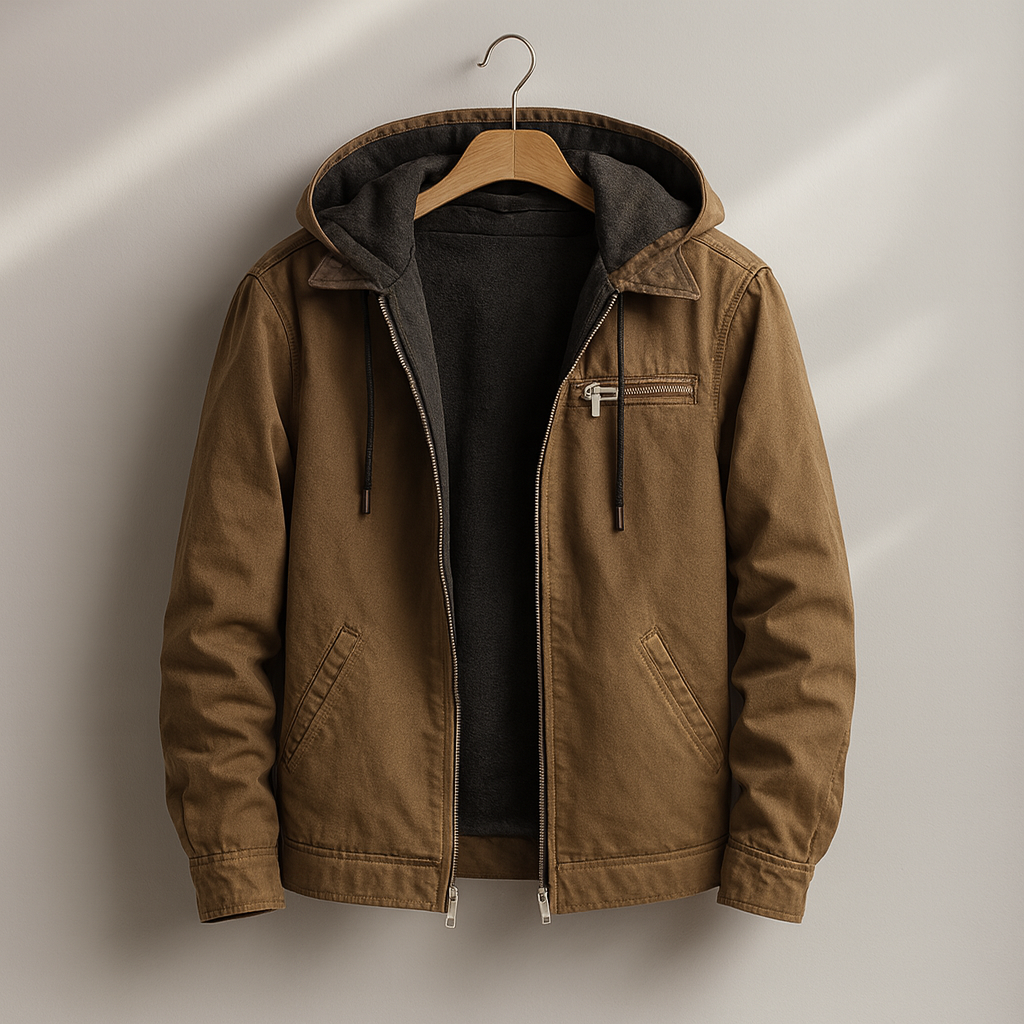 Ανδρικό Μπουφάν με Επένδυση Fleece