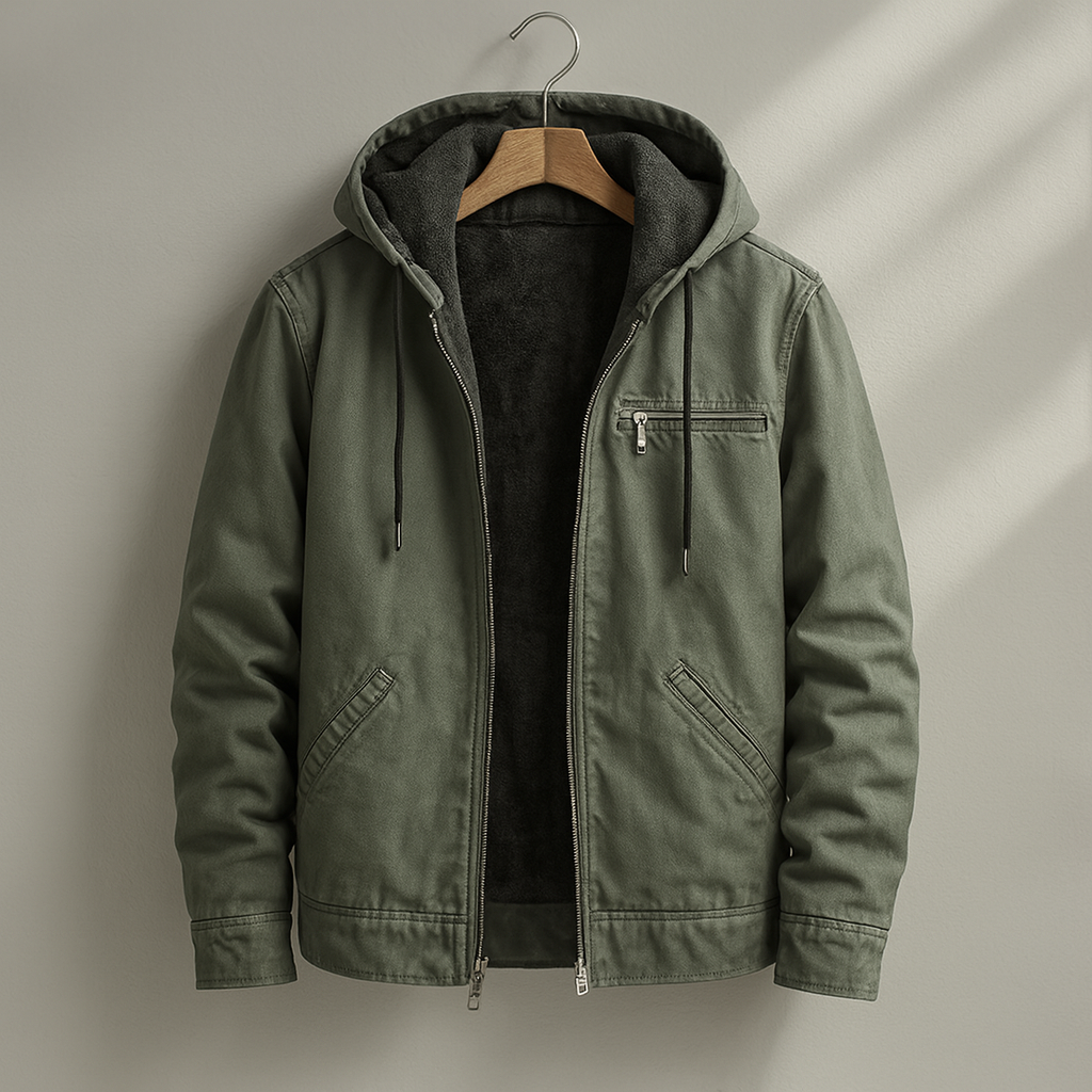 Ανδρικό Μπουφάν με Επένδυση Fleece