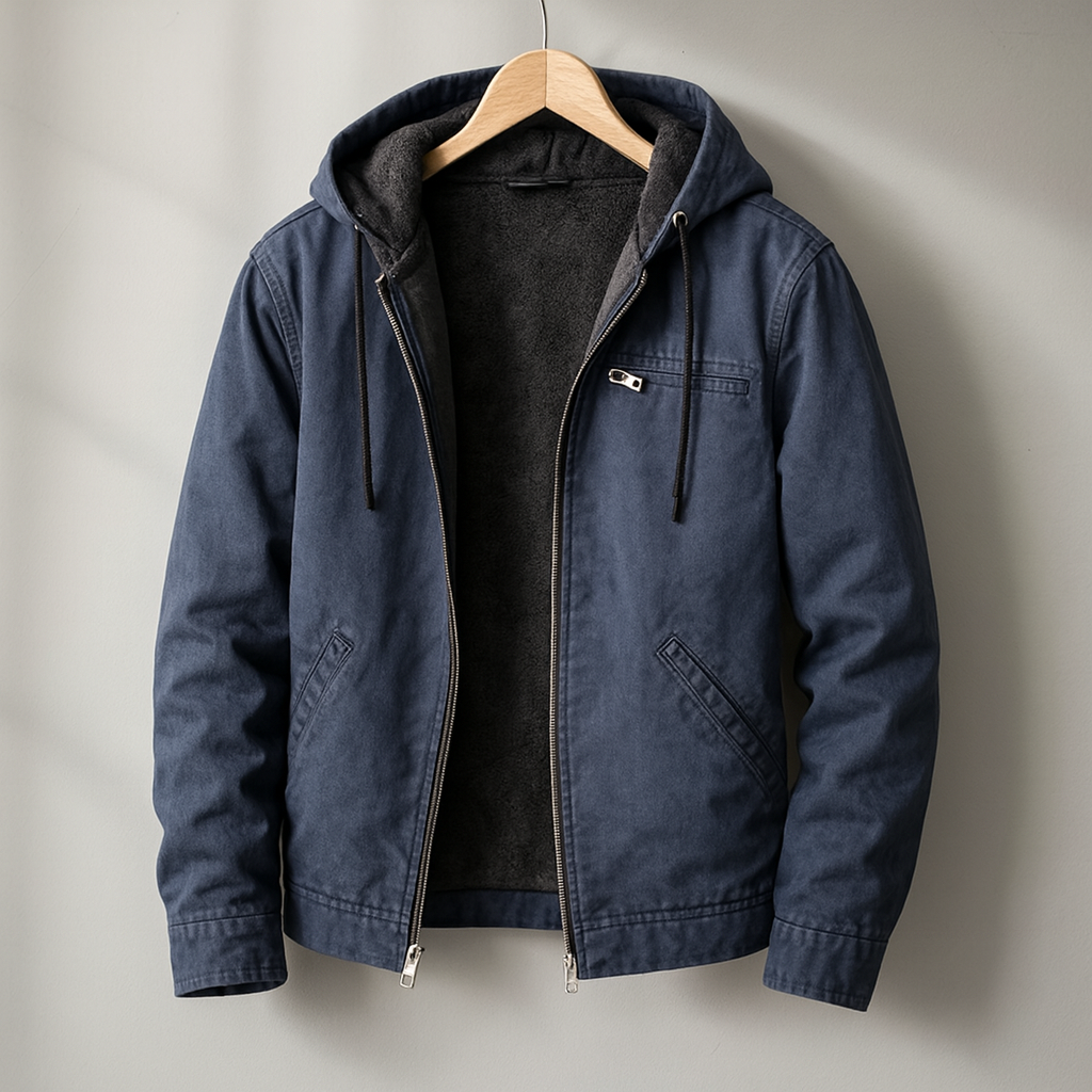 Ανδρικό Μπουφάν με Επένδυση Fleece