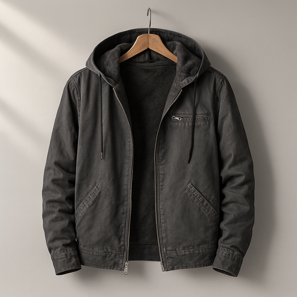 Ανδρικό Μπουφάν με Επένδυση Fleece