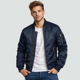 Ανδρικό Καπιτονέ Bomber Jacket με Επένδυση και Τσέπες