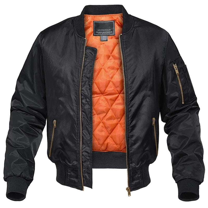 Ανδρικό Καπιτονέ Bomber Jacket με Επένδυση και Τσέπες
