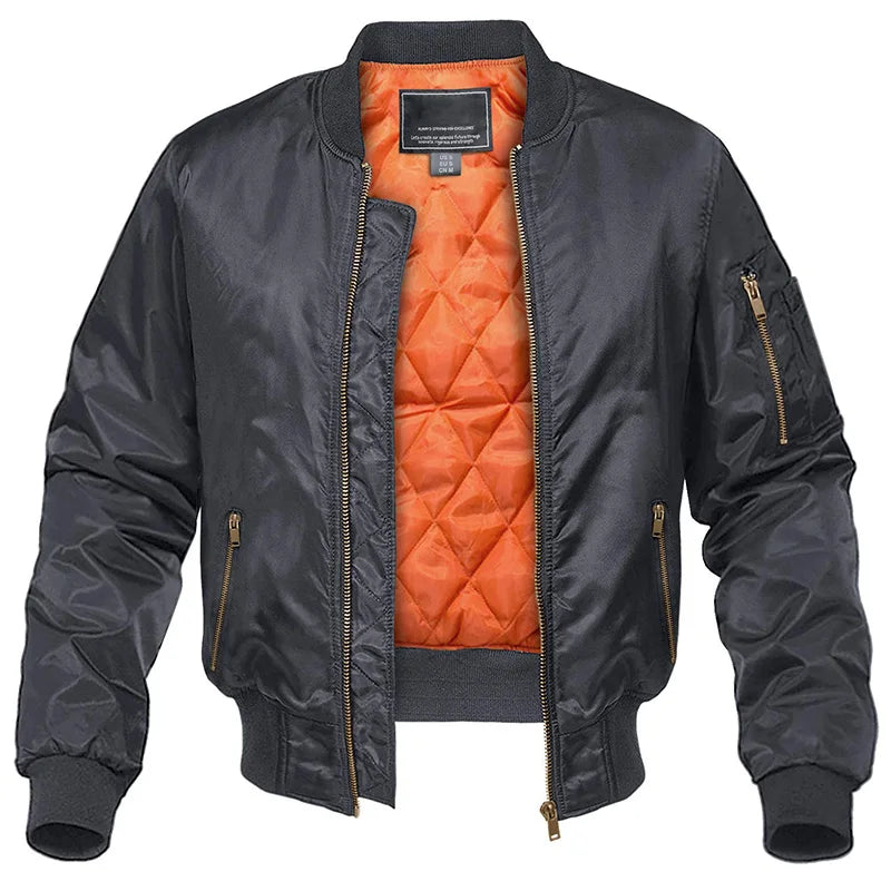 Ανδρικό Καπιτονέ Bomber Jacket με Επένδυση και Τσέπες