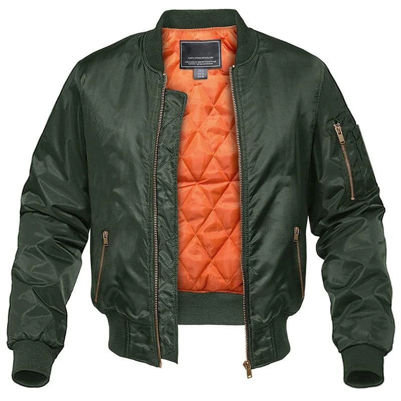 Ανδρικό Καπιτονέ Bomber Jacket με Επένδυση και Τσέπες